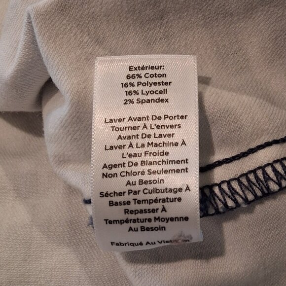 Talbots Denim A-Line Fancy Gingham Blue & White Skirt Women's Size 16/18 - Picture 14 of 14